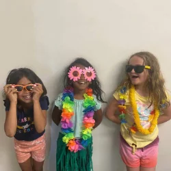 Image of three friends at Downingtown Music Academy's summer camp