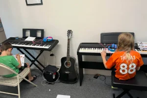 Two Students from Downingtown Music Academy Receiving Piano Lessons in Coatesville, PA